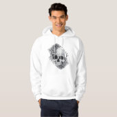 Skull und Rose Sketch Hoodie (Vorne ganz)