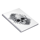 Skull und Rose Sketch Notizblock (Rechte Seite)
