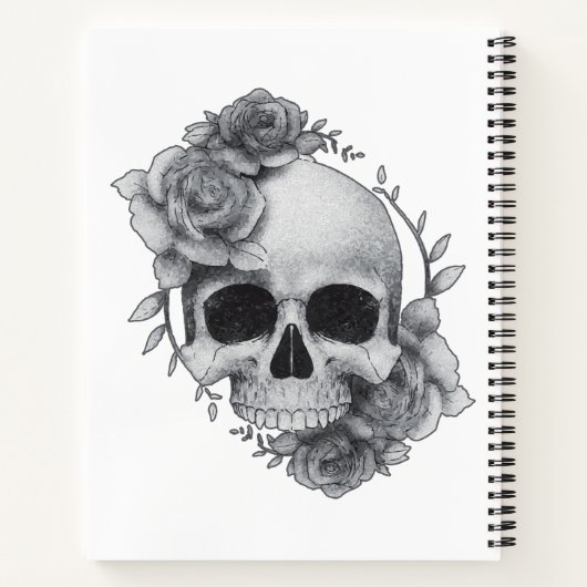Skull und Rose Sketch Notizblock (Rückseite)