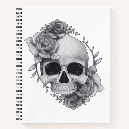 Skull und Rose Sketch Notizblock (Vorderseite)