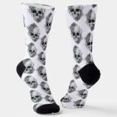 Skull und Rose Sketch Socken (Gewinkelt)
