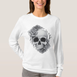 Skull und Rose Sketch T-Shirt