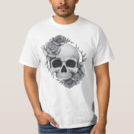 Skull und Rose Sketch T-Shirt