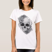 Skull und Rose Sketch T-Shirt (Vorderseite)