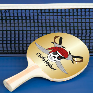 Skull- und Schwerter-Design Tischtennis Schläger
