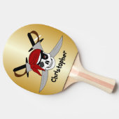 Skull- und Schwerter-Design Tischtennis Schläger (Seitenansicht)