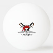 Skull- und Schwerter-Design Tischtennisball (Vorderseite)