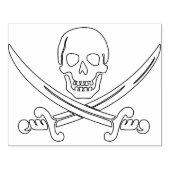 Skull und Schwerter Illustration Kunst Briefmarke Gummistempel (Prägung)