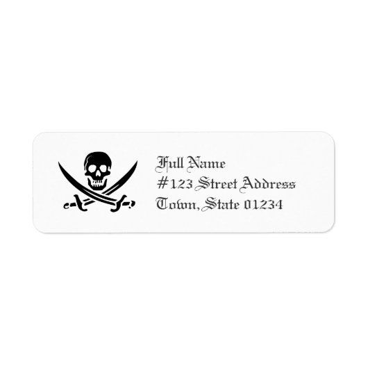 Skull und Schwerter Mailing Labels (Vorne)
