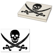Skull und Schwerter Silhouette Briefmarke Gummistempel (Stempel)