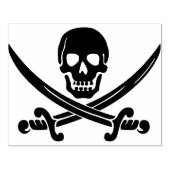 Skull und Schwerter Silhouette Briefmarke Gummistempel (Prägung)