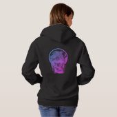 Skull- und Vogeldesign Hoodie (Schwarz voll)
