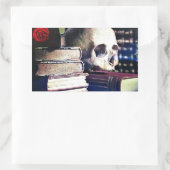 Skull und Zauberbuch über Geschenke, Kleidung und Rechteckiger Aufkleber (Tasche)