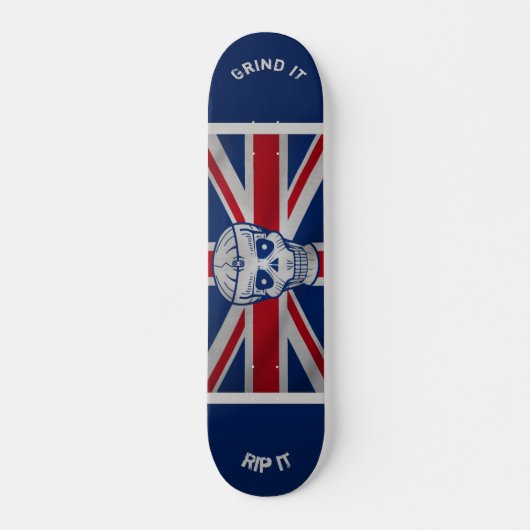 Skull & Union Jack Skateboard (Vorne)
