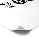 Skull Unplugged Wedding Sign Poster (Ecke)