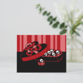Skull Valentine Candy Feiertagspostkarte (Stehend Vorderseite)