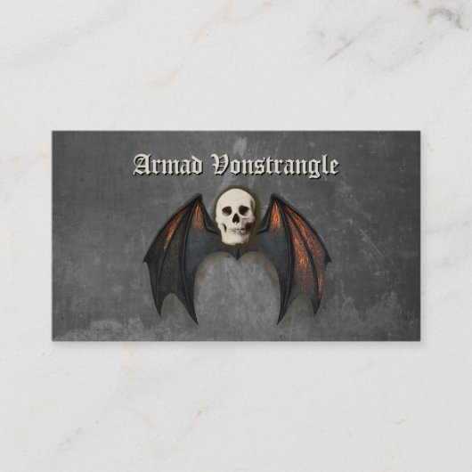 Skull Vampire Bat Dark Visitenkarte (Vorderseite)