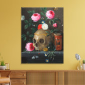 Skull Vanitas Still Life Jan van Kessel Leinwanddruck (Insitu (Wohnzimmer))