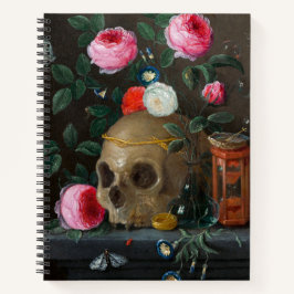Skull Vanitas Still Life Jan van Kessel Notizblock