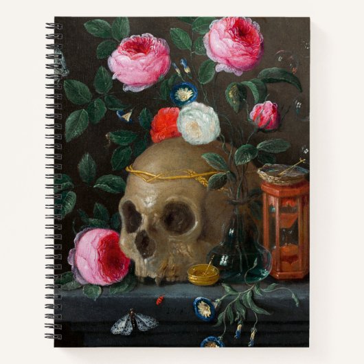 Skull Vanitas Still Life Jan van Kessel Notizblock (Vorderseite)