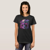 Skull Vaporwave Retrowave Ästhetische Synthwave 80 T-Shirt (Vorne ganz)