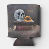 Skull Vintag Books Yellow Sunflower Gothic Dosenkühler (Rückseite)