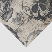 Skull Vintag Halloween Decoupage Seidenpapier (Ausschnitt)