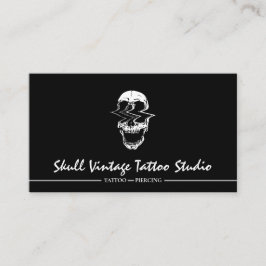 Skull Vintager Abstrakter Horror Skelett Kopf Visitenkarte