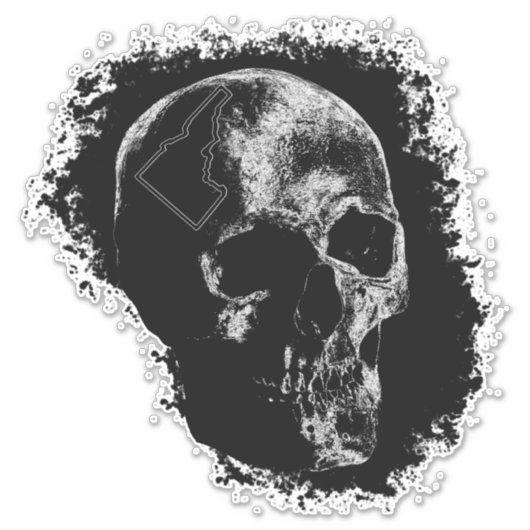 SKULL VON IDAHO AUFKLEBER (Vorderseite)