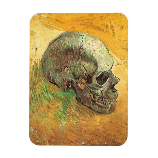 Skull von Vincent van Gogh, Vintager Impressionism Magnet (Vertikal)
