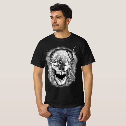 Skull Warrior USA T-Shirt (Vorne ganz)