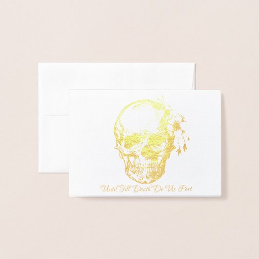 Skull Wedding Vielen Dank oder Platzierungskarten Folienkarte (Vorderseite mit Umschlag)