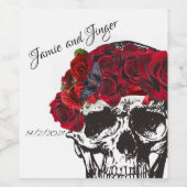 Skull Wedding Wine Label Weinetikett (Einzelnes Label)