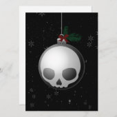 Skull Weihnachtsschmuck Grafik Feiertagskarte (Vorne/Hinten)