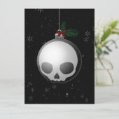 Skull Weihnachtsschmuck Grafik Feiertagskarte (Stehend Vorderseite)