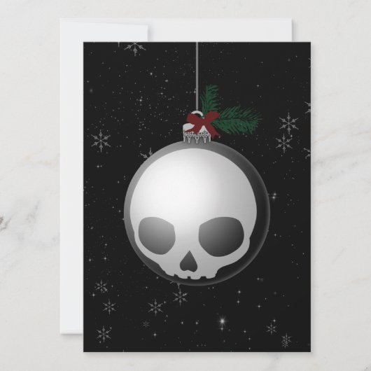 Skull Weihnachtsschmuck Grafik Feiertagskarte (Vorderseite)