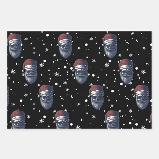 Skull Weihnachtswrapper Geschenkpapier Set (Vorderseite 3)