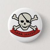 Skull - Weißer Standard, 2¼ Zoll Round Button (Vorderseite)