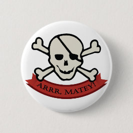 Skull - Weißer Standard, 2¼ Zoll Round Button