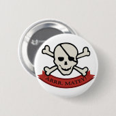 Skull - Weißer Standard, 2¼ Zoll Round Button (Vorne & Hinten)