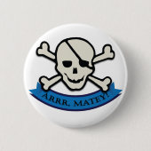 Skull - Weißer Standard, 2¼ Zoll Round Button (Vorderseite)