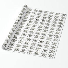 Skull - Weißglühendes Schleifpapier, 30" x 15' Geschenkpapier