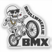 Skull Wheelie Aufkleber (Vorderseite)