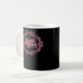 Skull Whimsigoth Ästhetik Kaffeetasse (Vorderseite Links)