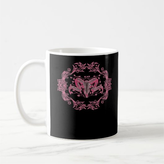 Skull Whimsigoth Ästhetik Kaffeetasse (Links)