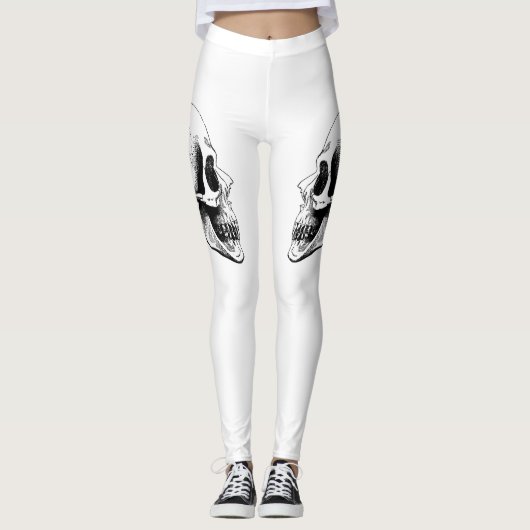 Skull White Leggings (Vorderseite)