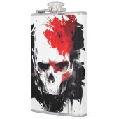 Skull Wild Nature Free Spirit Art Pinselstrich Flachmann (Links)