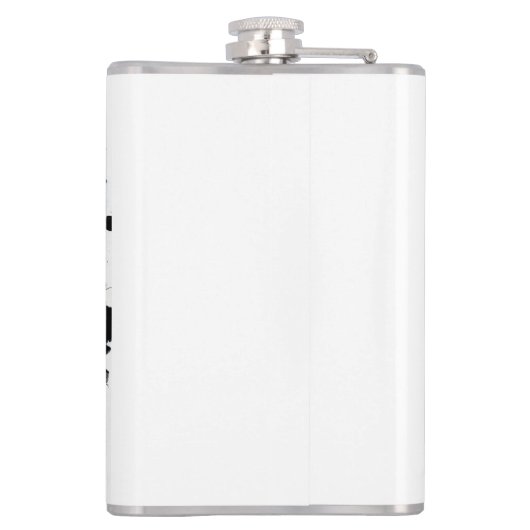 Skull Wild Nature Free Spirit Art Pinselstrich Flachmann (Rückseite)