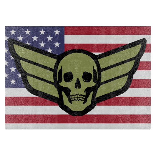 Skull Wings Schneidebrett (Vorderseite)