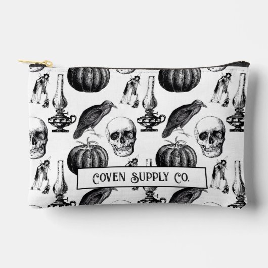 Skull & Witch Zipper Pouch Zubehörtasche (Vorderseite)
